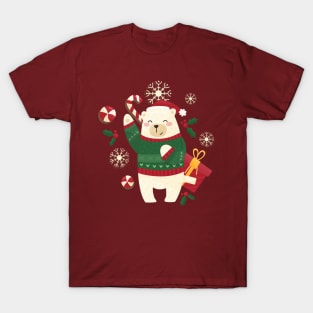 Happy Christmas Polar Bear T-Shirt